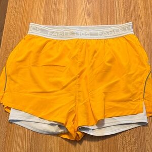 Fabletics Vibrant Yellow Running Shorts